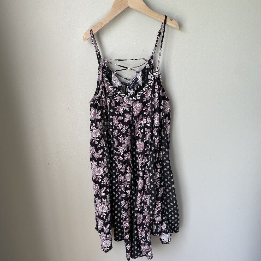 American Eagle Paisley Print Womens Dress Size Small Cross‎ Cross Back